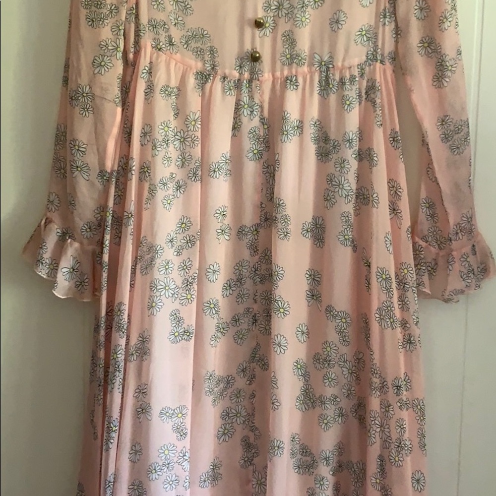 Macgraw pink sheer floral pink maxi dress - Picture 8 of 14